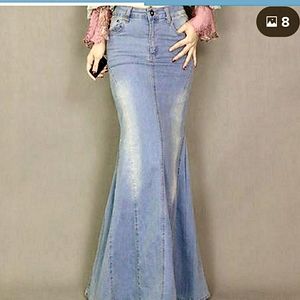 Mermaid style jean skirt more pics to come